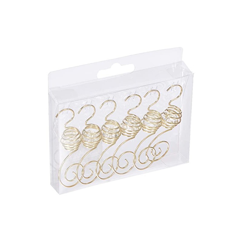 Inge-glas 1901-01 Bauble Hooks Spiral with Bead 7 cm Set