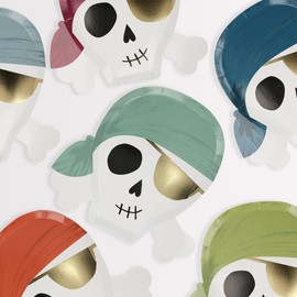 Meri Meri Disposable Birthday Party Plates, Pack of 8 Fun Shaped Disposable Plates for Party, Kid’s Birthday Paper Plates