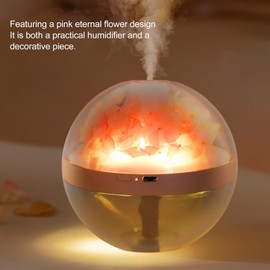 HEEPDD 270ml Eternal Flower Aroma Humidifier, Small Aromatherapy Essential Oil Diffuser with LED Light for Home Bedroom Office