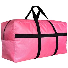 HaoHakka Extra Large Duffle Bag for Travel, Big Foldable Storage Bag - Pink