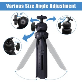 Mini Projector Tripod Mount Compatible with Most Mini Projector 360° Rotation Projector Tripod Stand 90° Tilt Tripod Camera Holder with Maximum Load 6.6 lbs Adjustable Height Anti-Slip