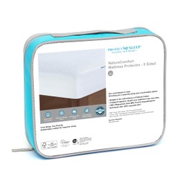 ProtectMySleep® Cotton Terry Mattress Protector - 5-Sided, 100% Waterproof, Hypoallergenic Mattress Cover (Full)