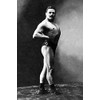 Bodybuilders Shadowed Front and Right Profile by Vintage Muscle Men