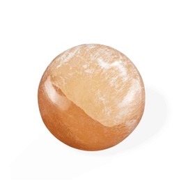 NKlaus Peach Selenite Ball 8 cm - Handmade Peach Selenite Ball, Ideal for Spiritual Healing and Meditation, Perfect Decoration for Harmonising Rooms and Energetic Cleansing 16456