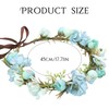 KorViSHOW Blue Flower Crown Headband - Handmade Fairy Floral Headpiece