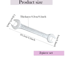 2-Piece Galvanized Forged Open End Wrench Set | Drop Forged Cr-V Steel | Non-Slip Jaw | Rustproof Home Repair Tool Kit for Plumbing, Automotive & Machinery Maintenance (10mmx12mm)