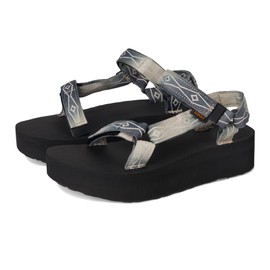 Teva Women's Flatform Universal Sunscape Sport Sandal, Waterles Black/Cream, 11