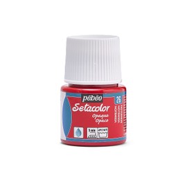 PEBEO Setacolor Opaque Fabric Paint 45-Milliliter Bottle,Vermilion,Red