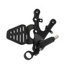 TCT-MOTORPARTS FBlack Front Driver Foot Pegs Footrest Bracket Fit For