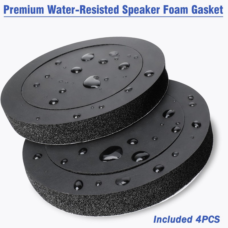 Jayubien 6.5 Inch Speaker Foam Rings,4PCS Audio Adapter Kit