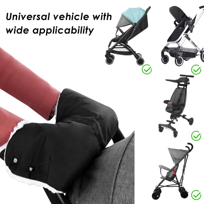 1 Piece Pram Handlebar Gloves, Stroller Wool Towel, Hand Warmer,