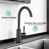 Dura Faucet Streamline Gooseneck RV Kitchen Faucet - Matte Black