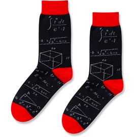 HAPPYPOP Funny Math Socks Math Gifts for Math Teachers, Math Teacher Appreciation Gifts for Men, Gifts for Math Lovers