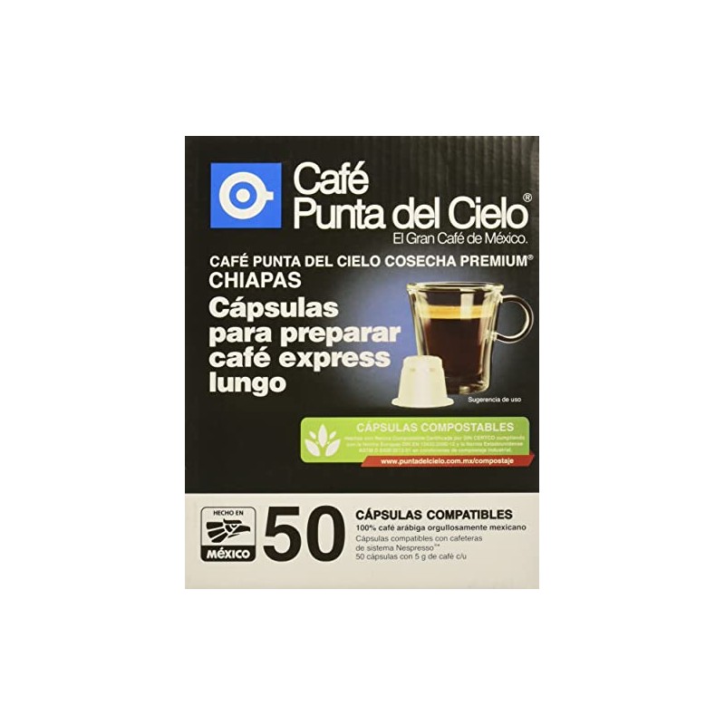 Café Punta del Cielo, Cápsulas Para Preparar Café Express Lungo