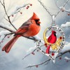 Fenthring Red Cardinal Necklace for Women Mom Mother Daughter Friend