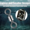 Dr.Fish 50 Pack Fishing Micro Swivels Fly Fishing Swivels Rolling