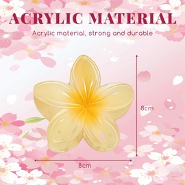 AstraGlam 6Pcs Flower Hair Claw Clips 3.1 Inch, Floral Hair Accessories for Women, Non-Slip Hair Clips, Colourful Flower Hair Clip for Thick and Thin Hair Styling