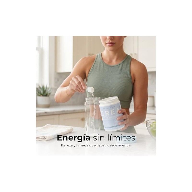 Pure Form CREA Suplemento Deportivo Creatina Monohidratada 300g