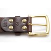 Review Outdoor Gear Handmade Leather Belt (Dark Brown Single Brass