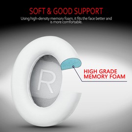Krone Kalpasmos Premium almohadillas para orejas para auriculares Bose 700 con cancelación de ruido, auriculares Bose con cancelación de ruido 700 Bose NC700 Reemplazo de almohadillas para orejas para oídos, color blanco
