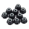 Pack of 10 Self-Locking Nuts M4 Hex Nuts Flange Nut