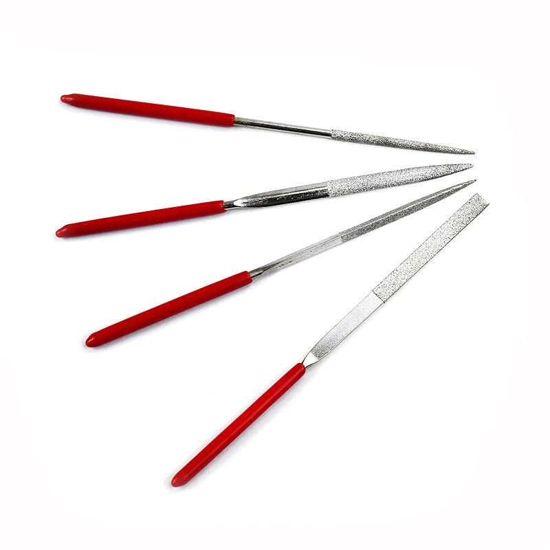 KAIAIWLUO Diamond Needle Files Set, 4 Pieces Mini Diamond Files,