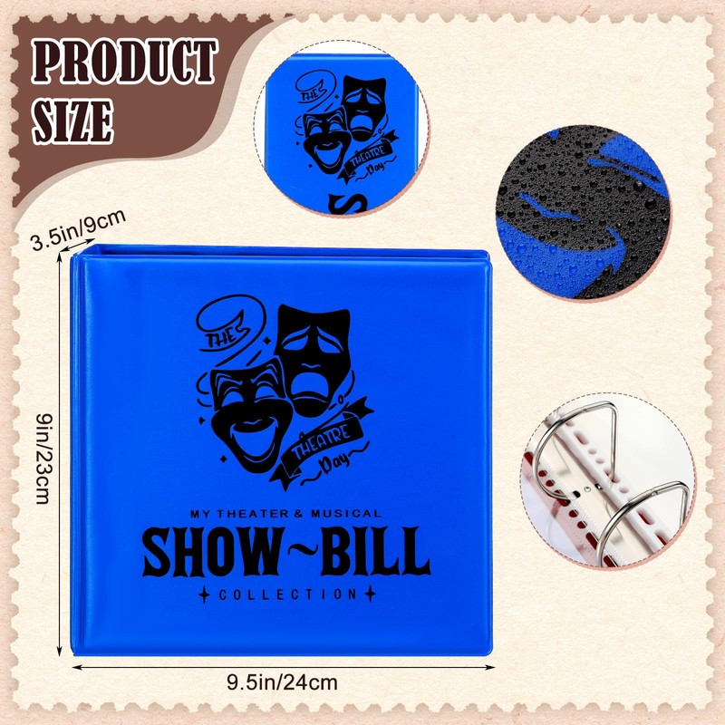 ReliThick 3 Set Broadway Playbill Binder Comes with 60 Sheet