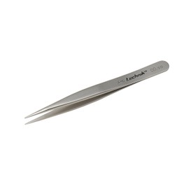 Aven 18032USA Pattern OO Straight Thick Flat Strong Precision Tweezer, Stainless Steel, 4-3/4" Length, 3 Star Grade