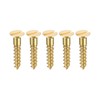 sourcing map Wood Screws M5 x 25mm Slotted Flat Head