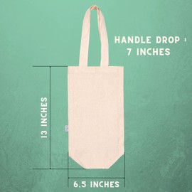 Hell Blues - Bolsas de transporte de vino de lona con asas, paquete de 3 botellas de vino de tela, regalo 100% algodón, para viajes, picnic, fiestas, cumpleaños, graduación, regalos de fiesta de