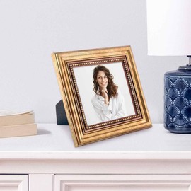 PHOTOLINI Baroque Antique Picture Frame Solid Wood with Glass Pane and Accessories/Photo Frame/Baroque