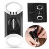 EEOUK Black Cigar Cutter & Cigar Holder Stainless Steel Guillotine