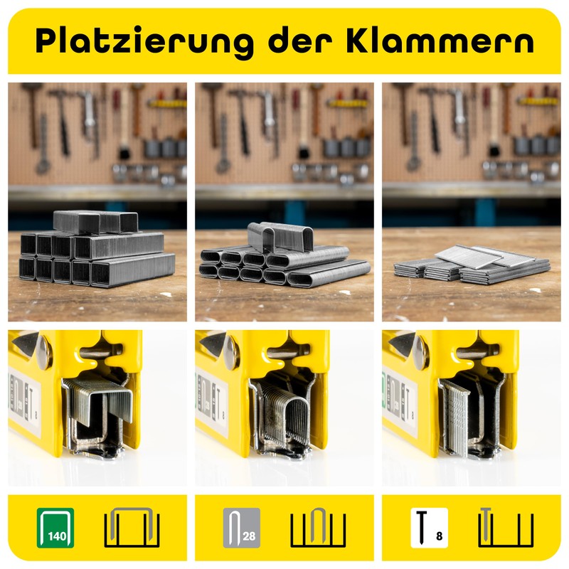 Rapid Rapid NUNU 3-in-1 Handtacker, Set mit 3.000 Klammern und