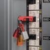 Master Lock 416 Aluminum Lockout Hasp, Red & Silver, 11.4