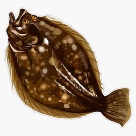 Flounder | Fluke Vinyl Decal Bumper Sticker 5"