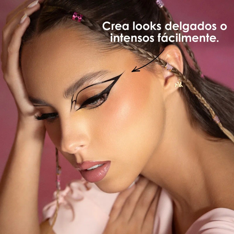 Ultra Fine Eyeliner Delineador Ojos Larga Duración Pink Up