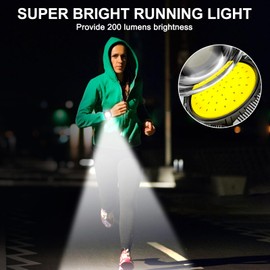 Siuyiu Running Light 800 Lumen, 4 Brightness Modes Wrist Light, Rechargeable Wrist Flashlight, 120°Wide Flood COB Lights, IPX5 Waterproof Running Lights for Runners, Jogger, Outdoor Adventure