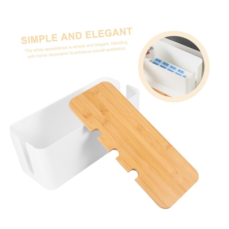 KONTONTY Cable Cover Organizer Line Storage Box Hide Wires Power