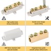 Butt Connectors, Pack of 6 Cable Connectors, Clamp Block, Brass