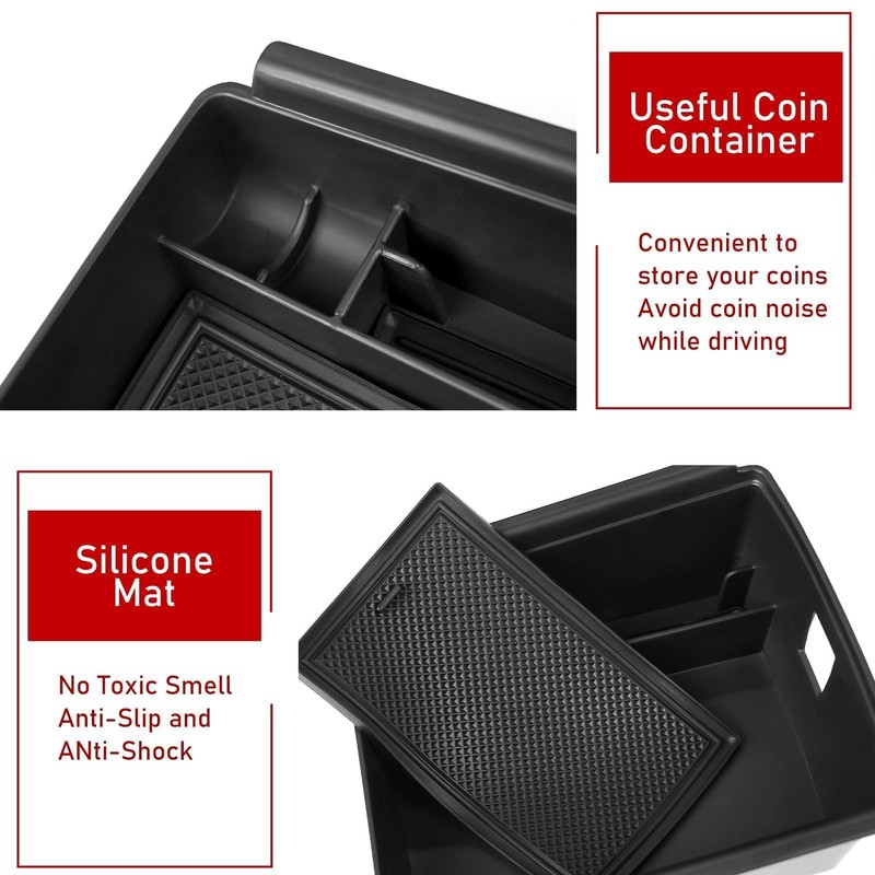 TTCR-II Compatible with 2025 Volkswagen Tiguan Center Console Organizer, for