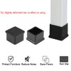 sourcing map Rubber Furniture Caps 30mm x 30mm Square Shaped