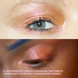3INA MAKEUP - The Fyre Shadow - Trichromatic Liquid Eyeshadow - Long-Lasting Liquid Eyeshadow - Light Highly Pigmented Formula - Mother of Pearl Shine - Vegan - Cruelty Free