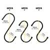 GOTRUST Black s-Hooks Hanging Hooks, 18Pcs Stainless Steel S-Shaped Hooks,