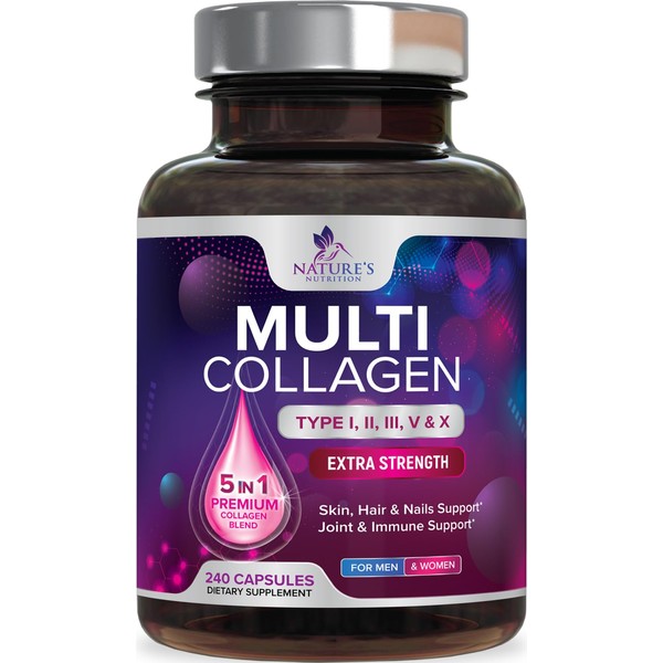 Collagen for Women & Men, Type I, II, III, V,