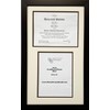 Double Diploma Document Certificate Reverse Openings Wood Picture Frame for