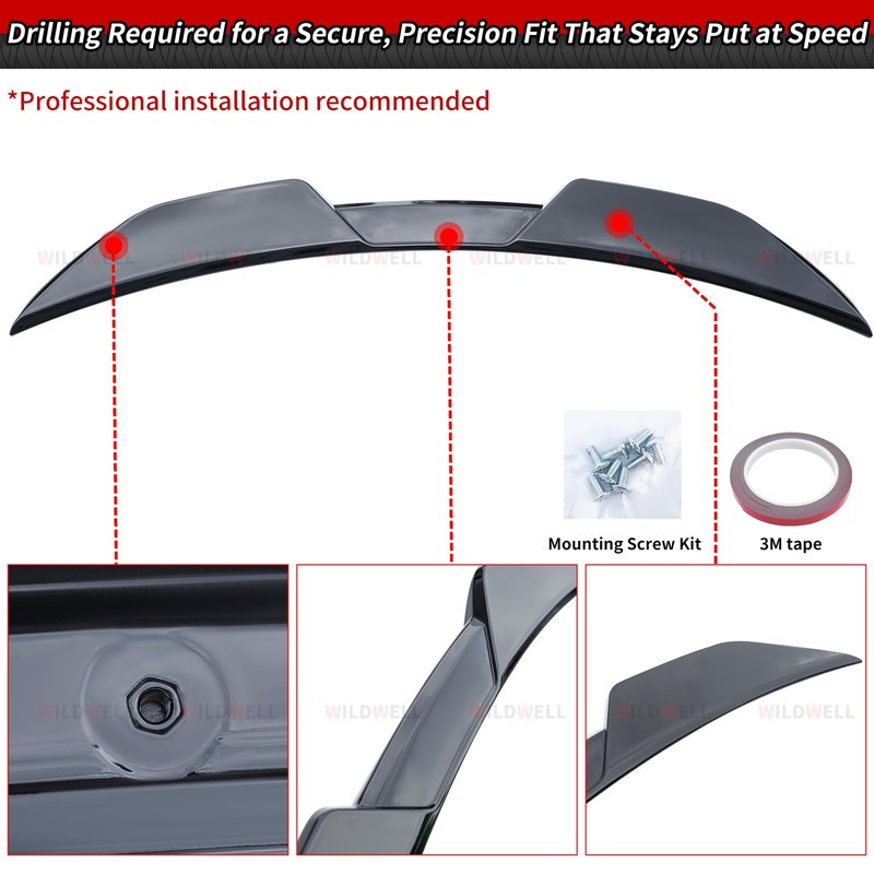 Rear Trunk Spoiler for 2011-2023 Chrysler 300 300C 300S Touring