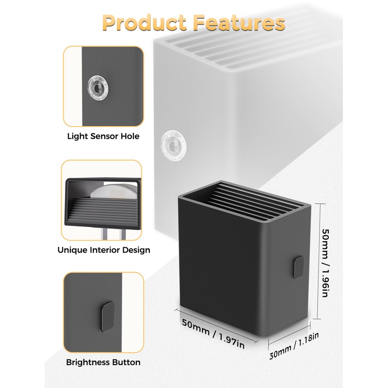 DORESshop LED Night Lights Plug into Wall [4 Pack], Plug