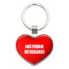Metal Keychain Key Chain Ring I Love Heart City Country