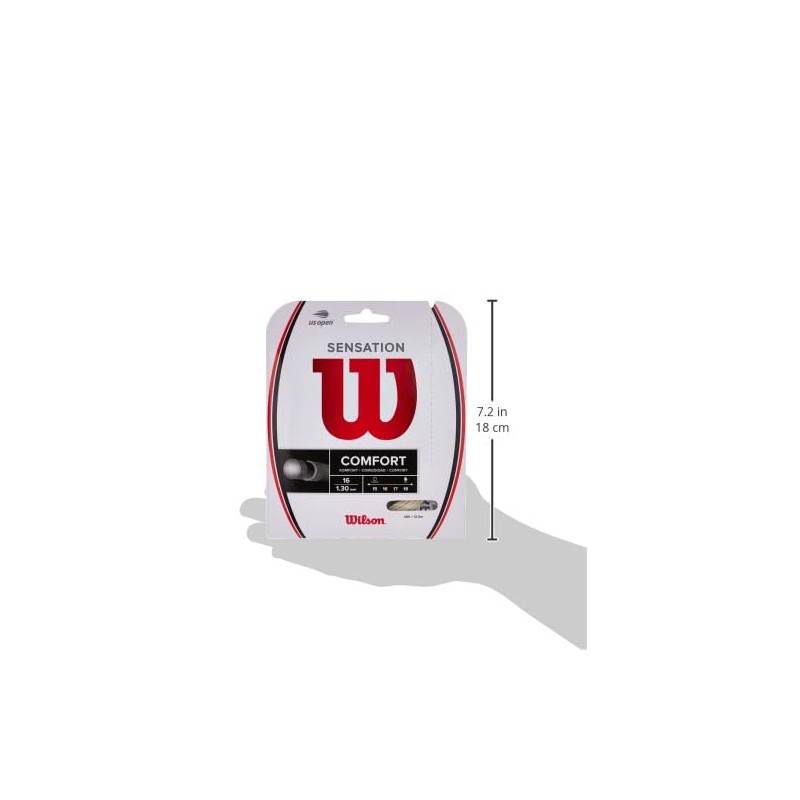 Wilson Sensation 16 200M Reel Tennissaite - Natural, One Size