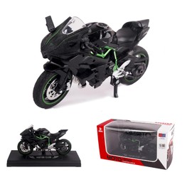 WFKKMEQ Motorcycle Model Toy, Motorbike Toy, 1:18 Scale Vehicles Toys for Kids, Mini Finished Moto Gift for Adult, for Boys & Girls, Gift for 3 Plus Year Old Kids (Black)